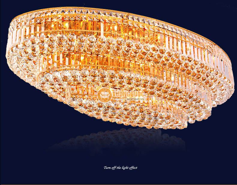 Đèn ốp trần pha lê kích thước lớn cho không gian rộng CM256-11